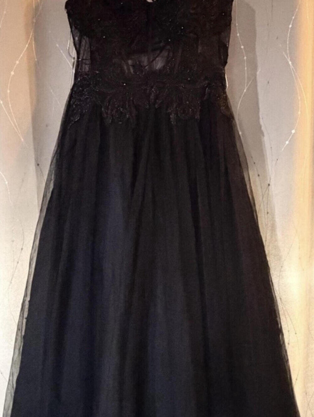 Blondie Nites by Stacy Sklar Mesh Embroidered Prom Dress Size 5